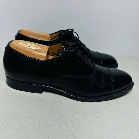 ALDEN 907 Men’s Straight Tip Balmoral Black Calfskin Shoes Size 10AAAA/AA main image 4